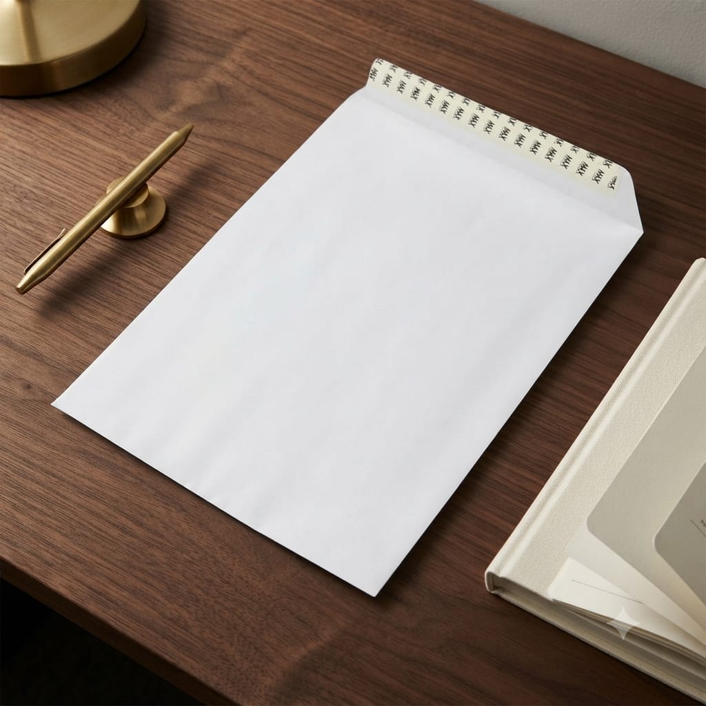 Self adhesive envelope | Plain White envelope | Size C4 229 mm x 324 mm | 100 GSM | Pack of 50 envelopes | Envelopes Series